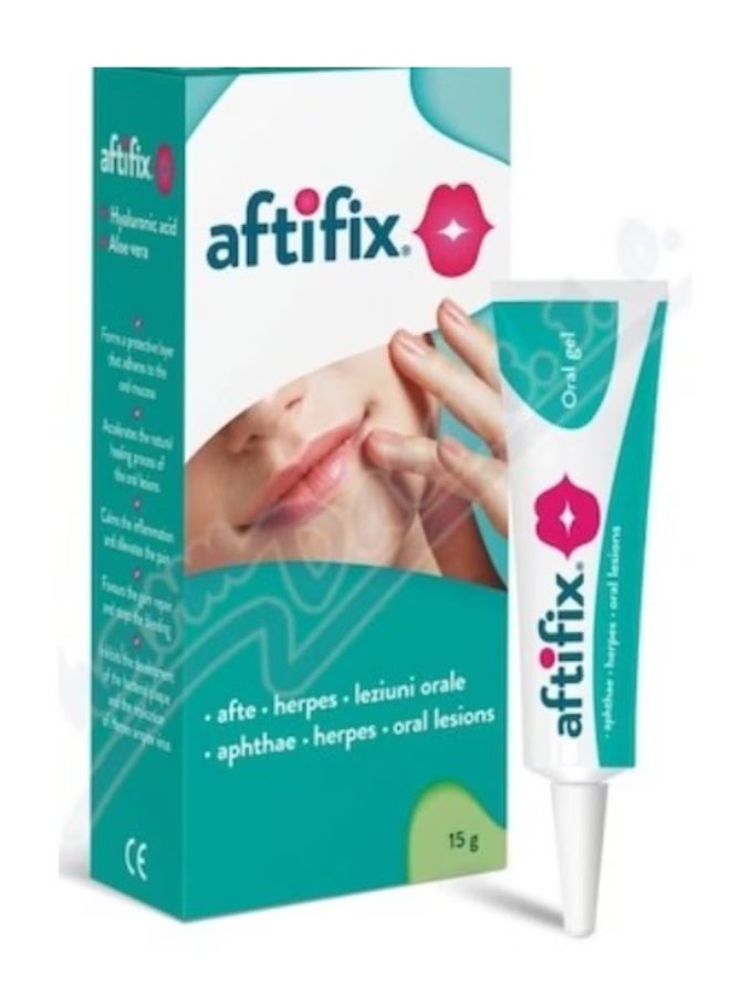 Aftifix Oral Gel 15g | Fast Relief Mouth Ulcer Treatment Gel for Pain, Sores & Oral Care